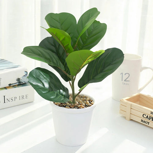 Artificial ficus plant with banyan leaves for garden or office decoration - vue 4 sur 6