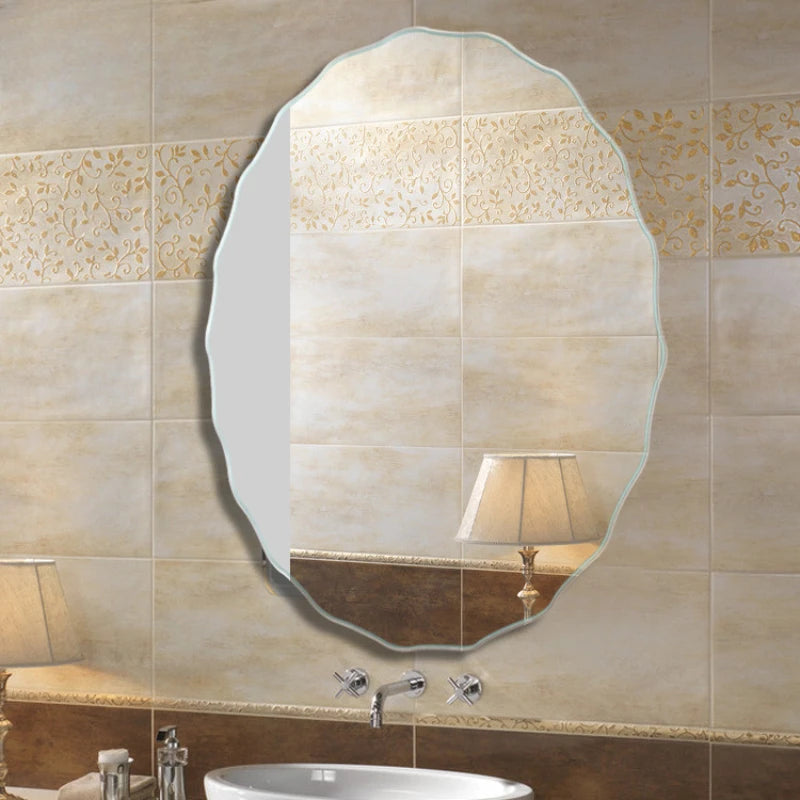 Decorative oval macramé mirrors for interior decoration