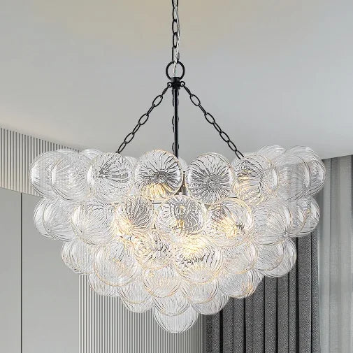 Modern glass bubble pendant chandelier for elegant interiors