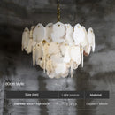 Natural marble and copper chandelier for elegant interior decoration