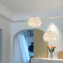 Nordic style hanging chandelier with PVC petals and free bulb
