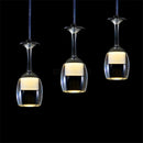 Modern wine glass pendant lights for bar and café