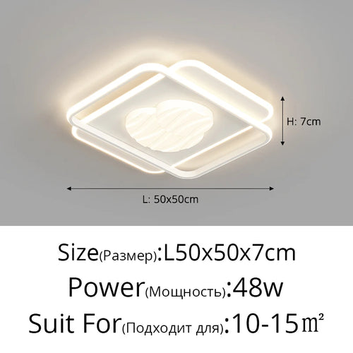Modern LED ceiling light for indoor decor and elegant lighting - vue 11 sur 11