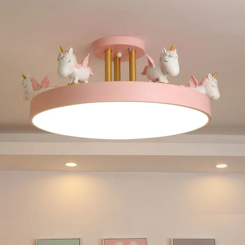 Colourful LED ceiling light for children's room safe decorative lighting