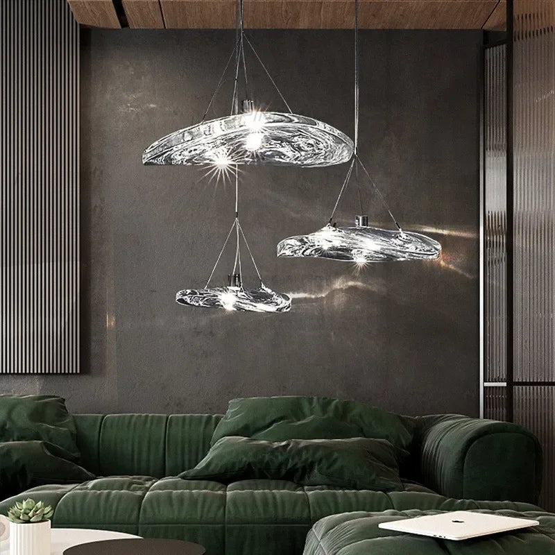 Italian design glass pendant light for modern interiors