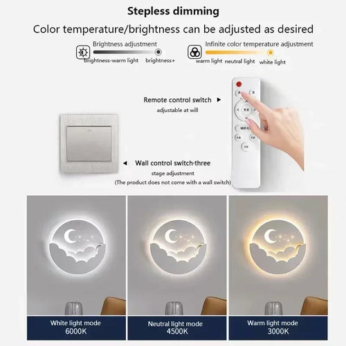 Modern LED wall light for decorative and ambient interiors - vue 6 sur 7