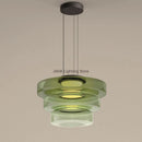 Minimalist Italian glass chandelier
