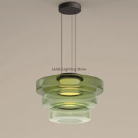 Minimalist Italian glass chandelier