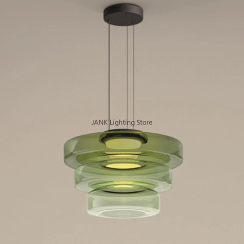 Minimalist Italian glass chandelier