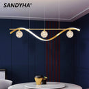 Sandyha LED stars clear glass ball chandelier