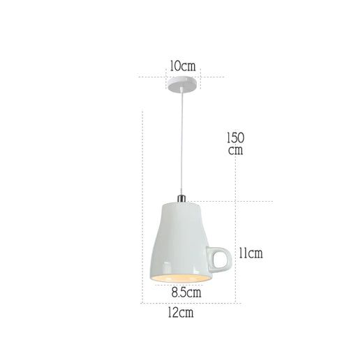 modern ceramic pendant lamp led - vue 13 sur 28