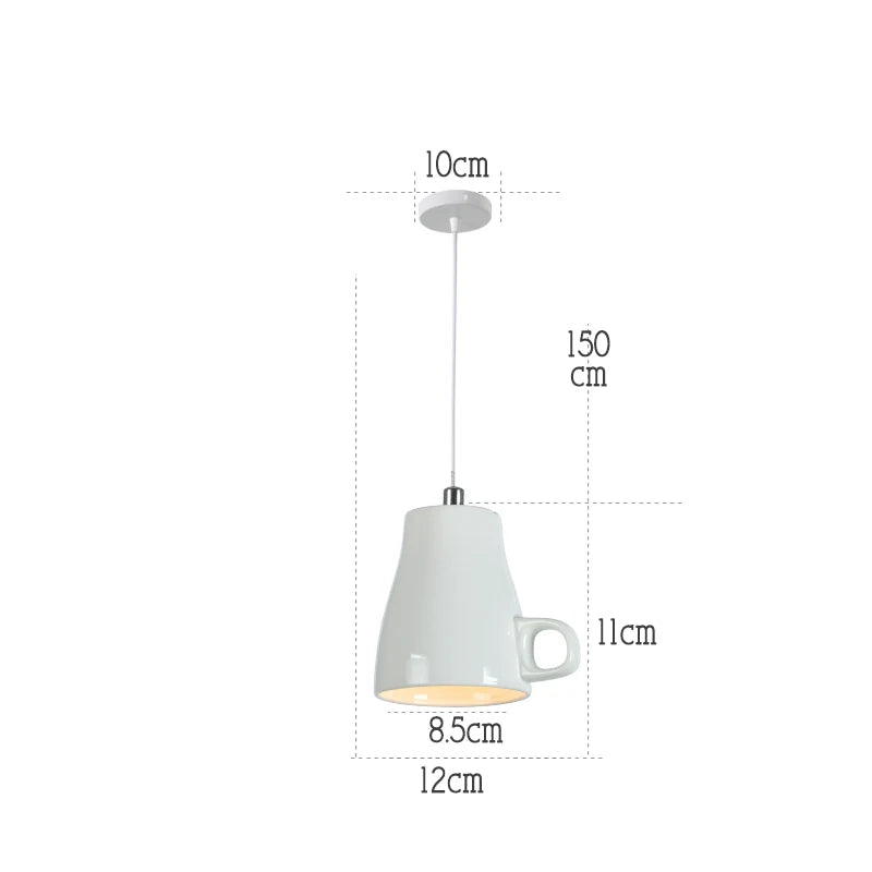 modern ceramic pendant lamp led - vue 13 sur 28