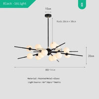 Bauhaus sputnik glass chandelier for modern lighting