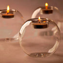 Round glass candle holder for festive and event decorations