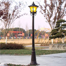 Retro outdoor garden lamp post in rustproof aluminium, waterproof