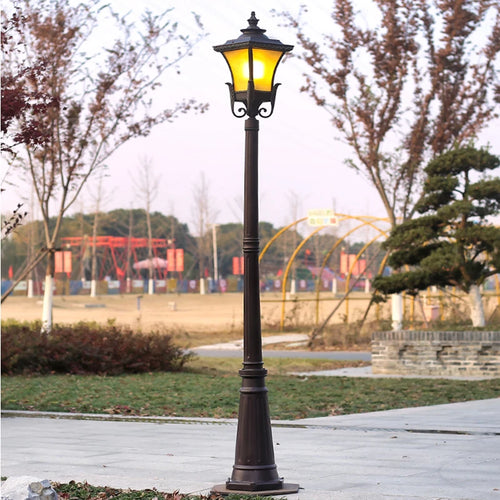 Retro outdoor garden lamp post in rustproof aluminium, waterproof - vue 4 sur 8