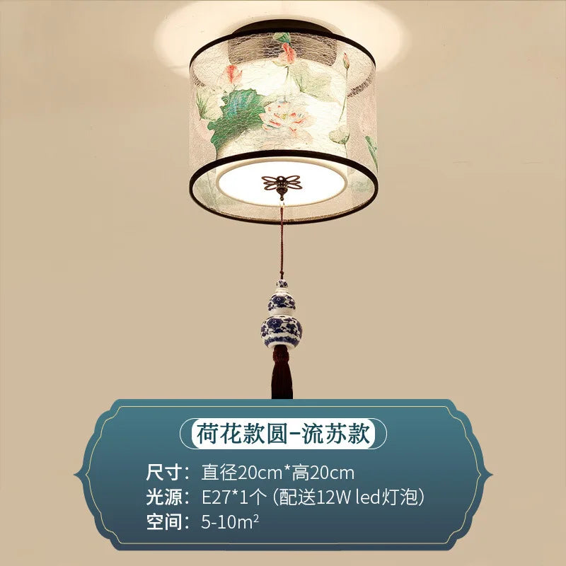 Chinese style ceiling light for hotel, villa entrance hall and balcony - vue 16 sur 20