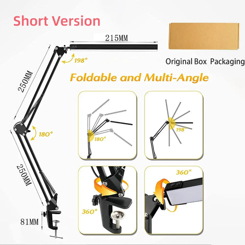 LED desk lamp with clamp 10W - vue 19 sur 18