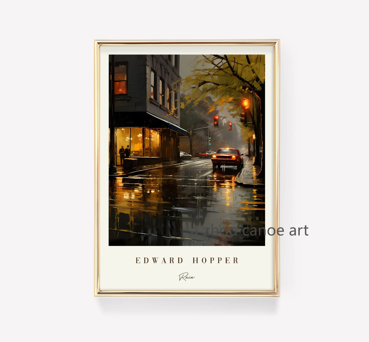 Edward Hopper classic art library modern wall decor