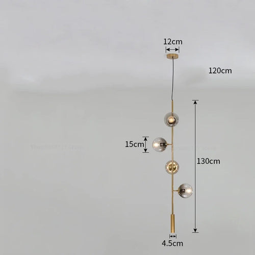 Modern Nordic glass pendant light for living room - vue 17 sur 16