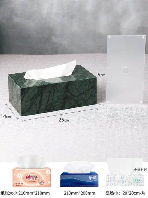 organized marble bathroom accessory set - vue 16 sur 21