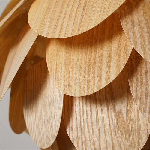 Creative bamboo pine cone chandelier with Nordic LED lighting - vue 7 sur 10