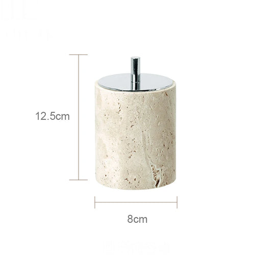 natural marble bathroom accessory set - vue 23 sur 30