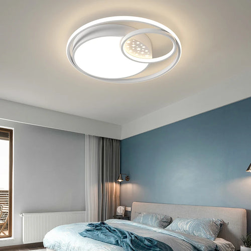 Modern minimalist LED ceiling light for decorative indoor home lighting - vue 5 sur 12