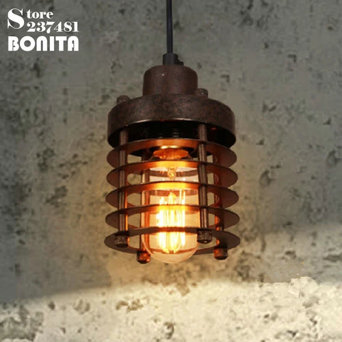Vintage industrial nordic style iron pendant light - vue 5 sur 7