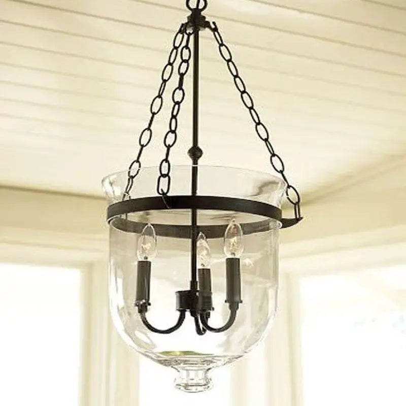 Retro candle bucket ceiling chandelier for pubs, shops and living rooms