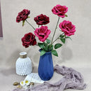 Silk floral decoration with roses and branches for parties