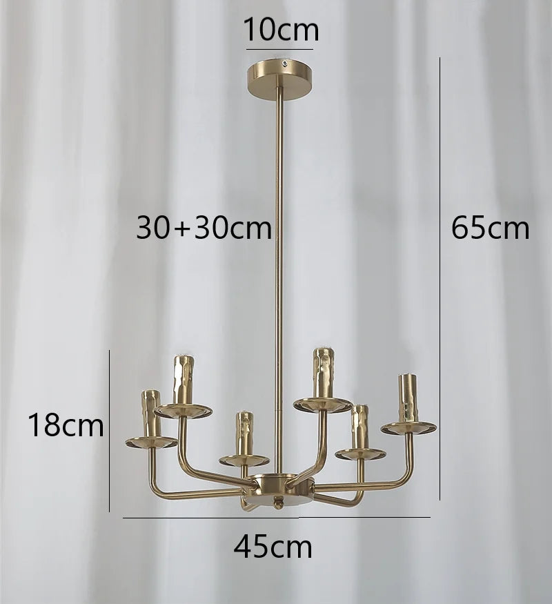 Modern iron LED candle design chandelier, creative and luxurious