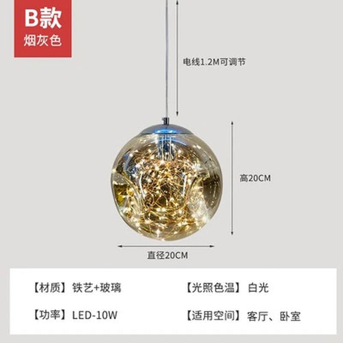 Nordic glass star chandelier for modern decor - vue 21 sur 24