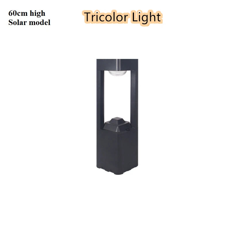 Modern square aluminium solar lamps for outdoor waterproof use - vue 12 sur 12