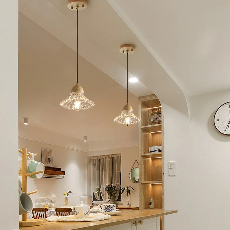 Decorative nordic style glass LED pendant light