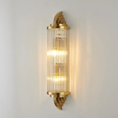Modern design stainless steel and crystal wall light
