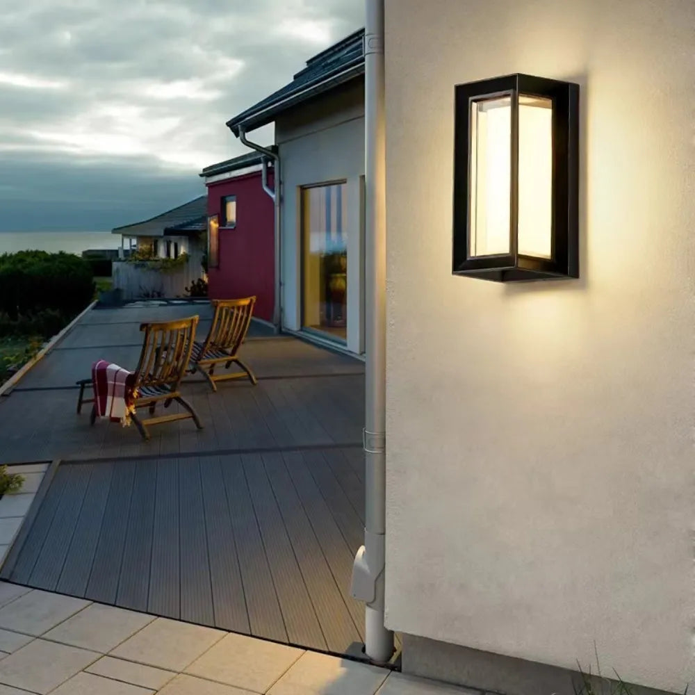 Modern outdoor LED wall light IP65 waterproof for porch, balcony, garden, terrace and villa