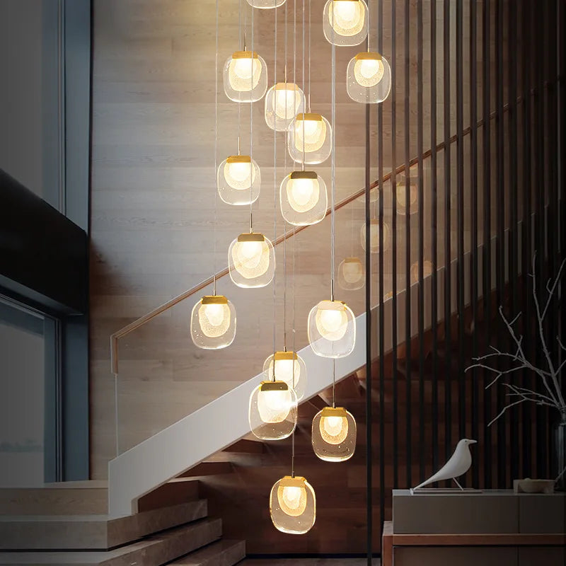 Modern crystal pendant light for decorative indoor lighting