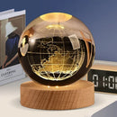 3D crystal night light solar system wooden decorative gift
