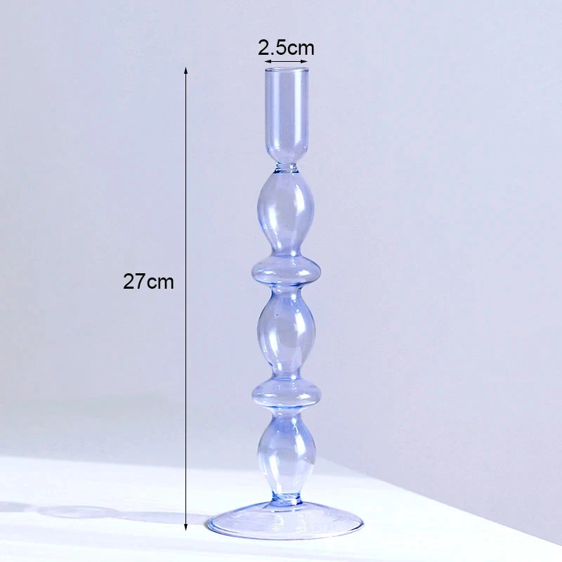 European glass candle holder for decoration and weddings - vue 18 sur 30