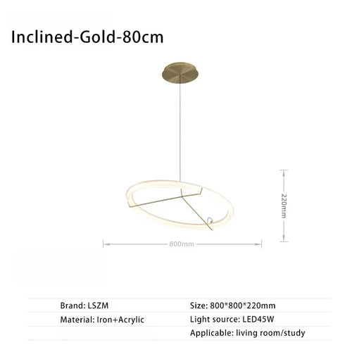 Nordic design decorative LED acrylic pendant chandelier - vue 11 sur 18