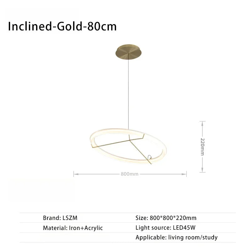 Nordic design decorative LED acrylic pendant chandelier - vue 11 sur 18