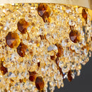 Modern crystal LED chandelier with dimmer