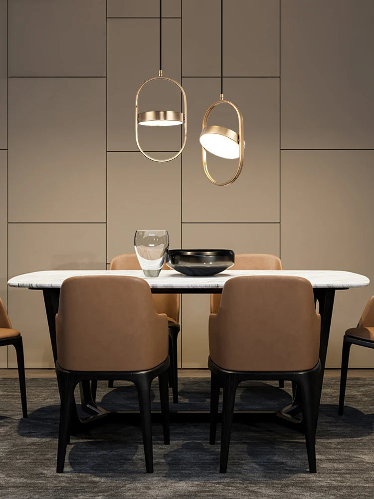 Post-modern magic eye creative rotating chandelier - vue 3 sur 14
