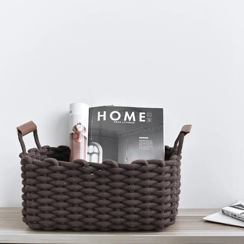 cotton rope basket for various storage and Nordic decoration