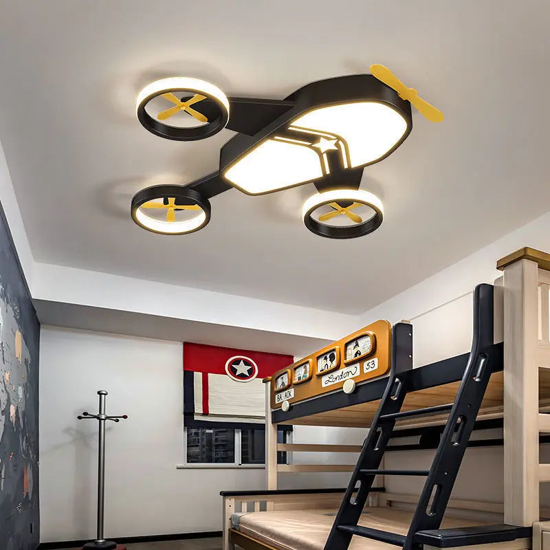 Children's airplane LED ceiling light for boys' bedroom