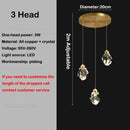 Modern elegant copper crystal LED chandelier