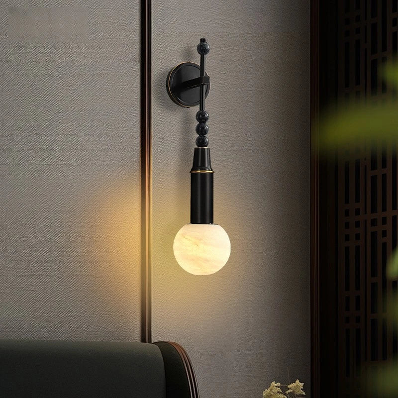 Elegant Chinese style copper wall light for modern decor - vue 3 sur 8