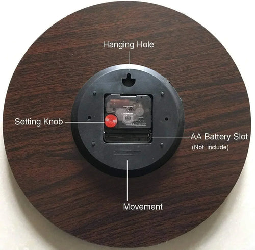 retro silent wall clock for modern home decor - vue 4 sur 19