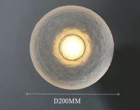 Postmodern circular wall light transparent resin for living room, bedroom, hotel or corridor